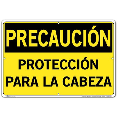 Vestil Polystyrene Sign, 12-1/2" Height, 18-1/2" Width, Polystyrene, Rectangle, Spanish SI-C-09-D-PS-040-S